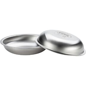 PEDAY 18/8 Stainless Steel Cat Bowls, Whisker Friendly, Human Grade, Dishwasher Safe, Easy to Clean, Pack of 2, Each Holds 2.3 Cup