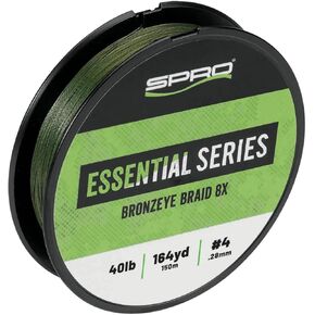 SPRO Fishing SBB8X-40MGN150 Bronzeye Braid 8X 40Lbs 150M/164Y Moss Green