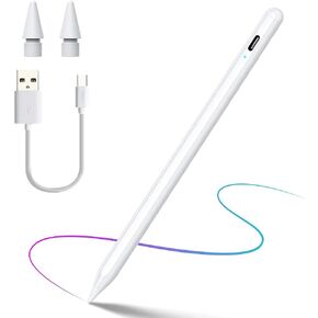 Stylus Pen for iPad Active Stylus Pen Apple Pencil Compatible with iPad (2018-2022) iPad Pro 11/12.9 in, iPad 6/7/8th, iPad Air/Mini Palm Rejection Tilt Sensitive