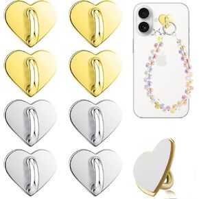Cell Phone Hooks, 4 Gold + 4 Silver Metal Hooks for Cell Phones & Tablets - Stylish DIY Accessory Set