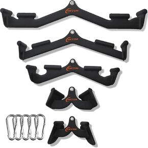 LAT Pulldown Attachments for Cable Machines, Cable Machine Attachments for Home Gym T Bar V Bar LAT Pulldown Machines Attachments, Back Tricep Bar Strength Training Handle Grip