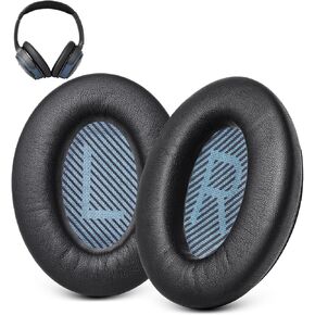 Ear Pads Replacement for Bose SoundLink AE2 - GEVO Earpad Cushions for SoundLink AE2 / SoundLink Around Ear ii Wireless Headphones with Premium Protein Leather Noise Isolation Memory Foam (Black)