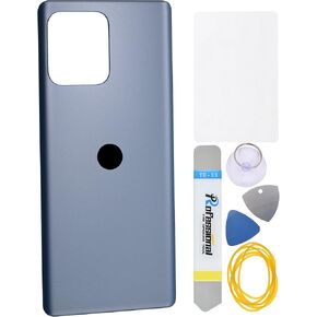 Rear Back Door Cover Replacement for Motorola Moto X40 with Pre-Install Adhesive Blue