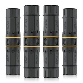 iwillink 10Gbps Cat7 Waterproof RJ45 Coupler IP68, Shielded Waterproof Ethernet Coupler, Ethernet Outdoor LAN Cable Connector for Cat5e/Cat6/Cat7 Ethernet Cable PoE, 8-Pack