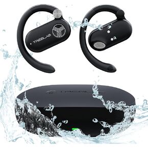 TREBLAB X-Open - True Open Ear Wireless Earbuds, Lightweight Comfort, Behind-Ear Fit, Immersive Sound, Dual Mic for Calls, 40H Playtime, Bluetooth Headphones Open Ear for Sports, Workout, Running