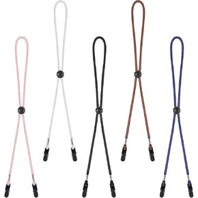 5 PCS Hat Clips for Wind Adjustable Hat Strap Windproof Hat Elastic Anti-Lost Hat Straps for Wind Removable Chin Strap for Hat Hat Chin Strap for Boating Golfing Fishing Hat Outdoor(5 Colors)