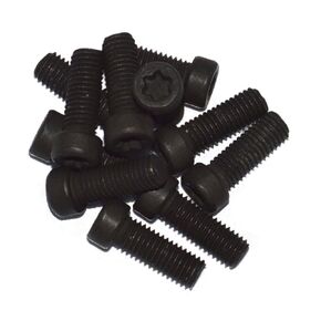 HAILFIRE 6-48 Black Oxide Screws 12pcs Oval Weaver Head .214in (5.45mm), 6-48 3/8 .375in 9.52mm