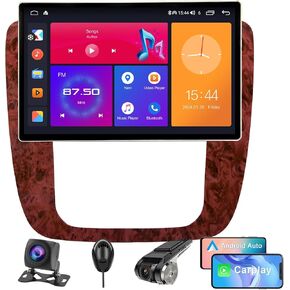 Android 13 Radio for GMC Yukon Chevrolet Chevy Silverado Tahoe Suburban 2007-2013 11.5-Inch IPS 2K HD Touch Screen with Android Auto CarPlay Stereo 4G WiFi GPS Navi DSP + Backup Camera +DVR