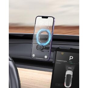 Phone Mount for Tesla Model y Accessories 2024 2023, for MagSafe Magnetic Car Dash Phone Holder for Tesla Model 3/Y/S/X/Cybertruck Accessories，Fits iPhone 16 Pro Max Plus 15 14 13 12 Phones