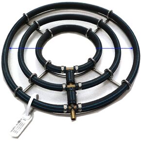 Premium Circle Diffuser for Fish Tank, Koi Pond, Hydroponics, Outdoor Lake Aeration Ring - Koi Pond Air Diffuser Weighted (Triple Ring/Dia.13.8‘’)