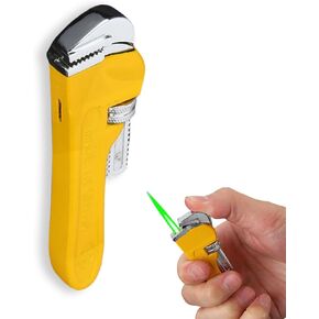 Creative Novelty Tool Shape Torch Lighter，Windproof Design Adjustable Refill Butane Lighter for Camping Grill Candles Birthday(Without Butane Gas) (06#)