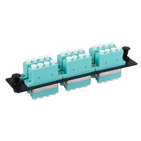 12 Duplex LC/MM Fiber Patch Panel with Duplex Multimode Gray LC Adapters, 24 Fiber Ports(2-Pack)