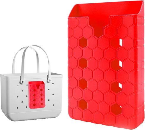 حلية حامل هاتف من السيليكون متوافقة مع حقيبة Bogg - ملحقات حامل الهاتف الساحرة المتوافقة مع جميع حقائب Bogg - حامل الهاتف الخليوي لحقائب حمل الشاطئ - قرص العسل البرتقالي in Kuwait
