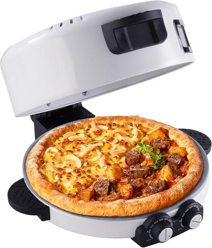 12" Electric Pizza Oven-Countertop Pizza Maker with Timer &Temperatures Control, Perfect for Pizzas/Pancake/Quesadillas/Cookies in Saudi Arabia