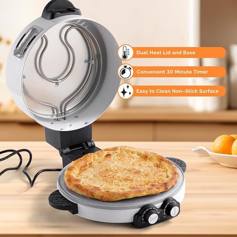 12" Electric Pizza Oven-Countertop Pizza Maker with Timer &Temperatures Control, Perfect for Pizzas/Pancake/Quesadillas/Cookies in Saudi Arabia