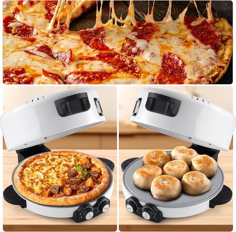 12" Electric Pizza Oven-Countertop Pizza Maker with Timer &Temperatures Control, Perfect for Pizzas/Pancake/Quesadillas/Cookies in Saudi Arabia