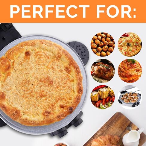 12" Electric Pizza Oven-Countertop Pizza Maker with Timer &Temperatures Control, Perfect for Pizzas/Pancake/Quesadillas/Cookies in Saudi Arabia