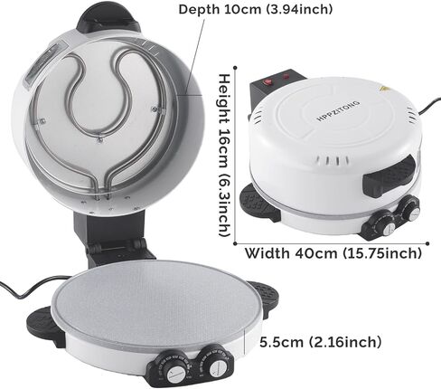 12" Electric Pizza Oven-Countertop Pizza Maker with Timer &Temperatures Control, Perfect for Pizzas/Pancake/Quesadillas/Cookies in Saudi Arabia