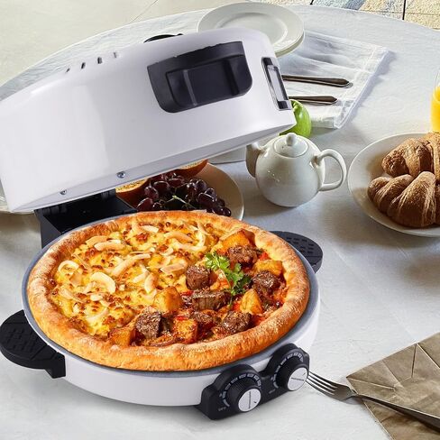 12" Electric Pizza Oven-Countertop Pizza Maker with Timer &Temperatures Control, Perfect for Pizzas/Pancake/Quesadillas/Cookies in Saudi Arabia