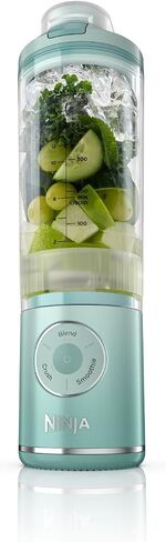 Ninja Blast Max, Portable Blender + Twist & Go, Personal Blender, Ninja Blender, Smoothie, Blend, Ice Crush, 3 Programs, Cordless, 22 oz removable Vessel, Dishwasher Safe, Leakproof, Cream, BC251IV in Saudi Arabia