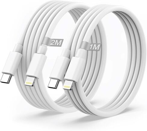 Car Apple Carplay Cable, Apple Charger, 2 Pack with 3FT & 6FT Car Charger Cord, USB C to Lightning Cable Compatible for iPhone 14 13 12 11 Pro Max XR XS X 8 7 6 Plus SE iPad Charger Car Charging Cable in Saudi Arabia