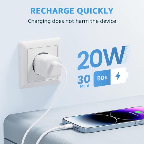 Car Apple Carplay Cable, Apple Charger, 2 Pack with 3FT & 6FT Car Charger Cord, USB C to Lightning Cable Compatible for iPhone 14 13 12 11 Pro Max XR XS X 8 7 6 Plus SE iPad Charger Car Charging Cable in Saudi Arabia