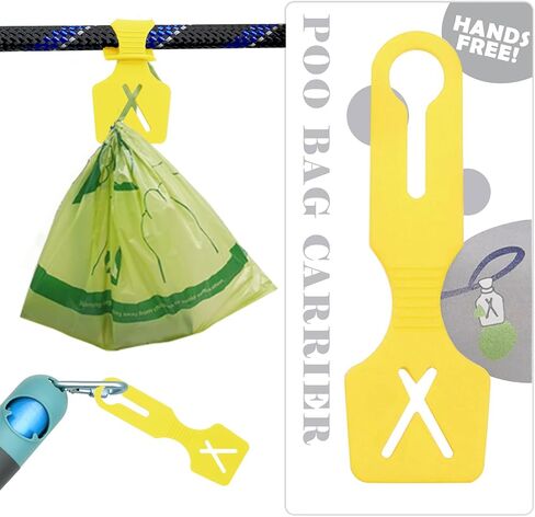 Silicone Hands-Free Dog Poop Bag Holder for Used Poop Bags Handy Waste Bag Carrier for Leash Lightweight Poo Bag Carrier Leash Attachment fit Any Leash for Dog Walking(1 Count,Ice Blue) in Kuwait