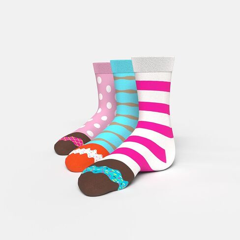 Women's Donut Socks Gift Boxes (6 Pack) - Fun, Colorful, and Super Soft Socks in Kuwait