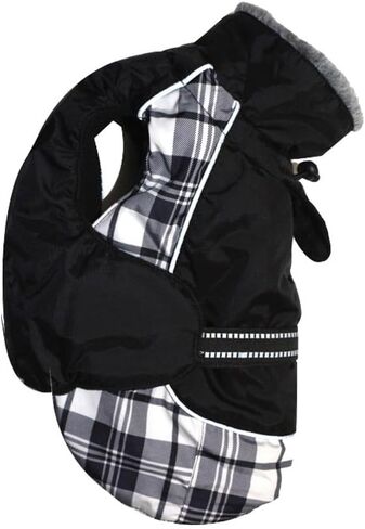 DroolingDog Dog Coats for Small Medium Dogs Winter Jacket Outdoor Stylish Clothes with Nylon Waterproof Material and 100% Polyester Fleece Lining, Blue, Small in Kuwait