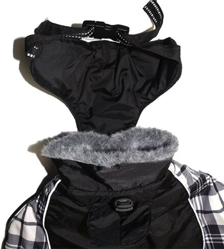 DroolingDog Dog Coats for Small Medium Dogs Winter Jacket Outdoor Stylish Clothes with Nylon Waterproof Material and 100% Polyester Fleece Lining, Blue, Small in Kuwait