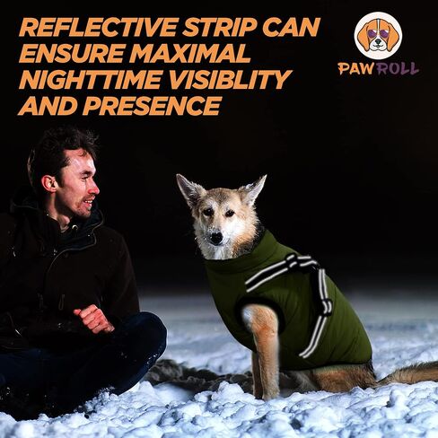 PawRoll Dog Jacket for Winter - Zipper Dog Puffer Coat with Harness - Waterproof Exterior & Warm Fleece Interior Ideal for Small, Medium & Large Breeds (X-Large, Blue) in Saudi Arabia
