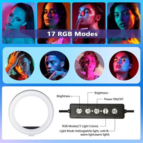 70.9" Auto Face Tracking Tripod 360° Rotation with 10" Ring Light, Phone Tripod & Selfie Stick with Remote for Cell Phone 4"-7", Motion Sensor Phone Tripod for Tiktok Live Stream Vlog Video Recording in Kuwait