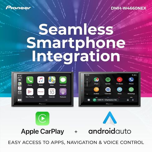 Pioneer DMH-W3050NEX 6.8" Double Din Multimedia Digital Media Receiver, Wireless Apple CarPlay and Android Auto, HD Radio, Bluetooth, Backup Camera Compatible, Touchscreen, One Touch Navigation in Saudi Arabia