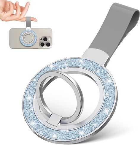 Upgraded Magnetic Phone Ring Holder for MagSafe, Magnetic Cell Phone Grip Stand Ring Kickstand with Two-Sided Magnetic & 360° Rotating Finger Stand Compatible iPhone 16/15/14/13/12, Samsung Galaxy in Saudi Arabia
