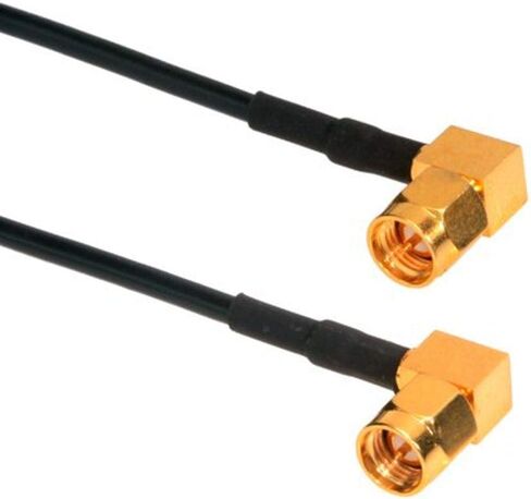 Amphenol CO-174RASMAX2-005 كابل محوري RG174 SMA أسود، 50 أوم، زاوية قائمة SMA، ذكر إلى ذكر، 5' in Kuwait