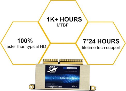 محرك أقراص الحالة الصلبة الداخلي DOGFISH SSD سعة 1 تيرابايت PCIe NVMe Gen3.0x4 للترقية 2016 2017 13 بوصة MacBook PRO A1708 (EMC 2978/3164 نماذج شريط غير تعمل باللمس (أواخر 2016 - منتصف 2017 عام) in Saudi Arabia