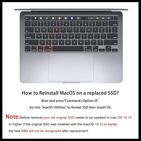محرك أقراص الحالة الصلبة الداخلي DOGFISH SSD سعة 1 تيرابايت PCIe NVMe Gen3.0x4 للترقية 2016 2017 13 بوصة MacBook PRO A1708 (EMC 2978/3164 نماذج شريط غير تعمل باللمس (أواخر 2016 - منتصف 2017 عام) in Saudi Arabia