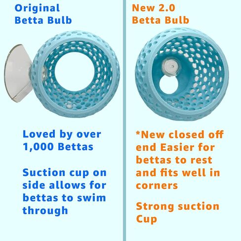 Betta Bulb Hide 2.0 | Betta Rest Fish Tank Ornament Large | Aquarium Cave with Suction Cup for Small Fish Tank, Betta Habitat, Shrimp Hideout, Aquatic Decor Large (Pure White) in Saudi Arabia