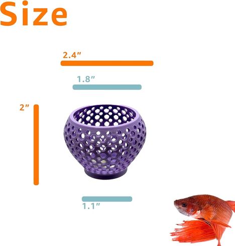 Betta Bulb Hide 2.0 | Betta Rest Fish Tank Ornament Large | Aquarium Cave with Suction Cup for Small Fish Tank, Betta Habitat, Shrimp Hideout, Aquatic Decor Large (Pure White) in Saudi Arabia