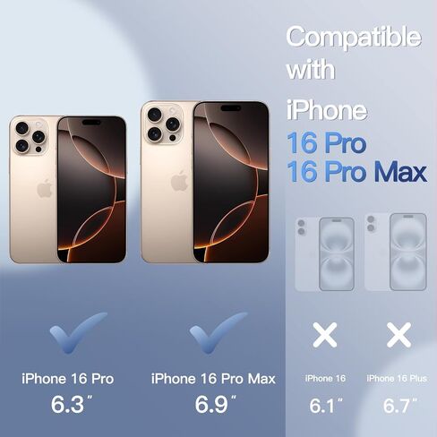JETech Camera Lens Protector for iPhone 16 Pro 6.3-Inch and iPhone 16 Pro Max 6.9-Inch, Bling Glitter Individual 9H Tempered Glass Metal Ring Cover, HD Clear, 1 Set (Black) in Saudi Arabia
