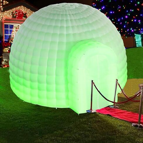 Inflatable Igloo Dome Event Tent (13x13x9FT) Dome Tent with Air Blower and Light,Inflatable Party Tent for Wedding Party Exhibition Event Prom Birthday Advertising Bars in Saudi Arabia