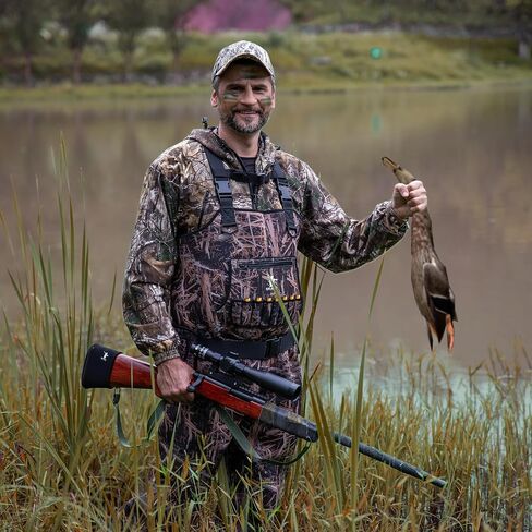 Duck Hunting Waders for Men & Women, Waterproof Bootfoot Chest Wader Insulated Neoprene Camo Waders with Boot Hanger for Fishing, Waterfowl Hunting Breathable Female Hunter Waders Weighters in Saudi Arabia