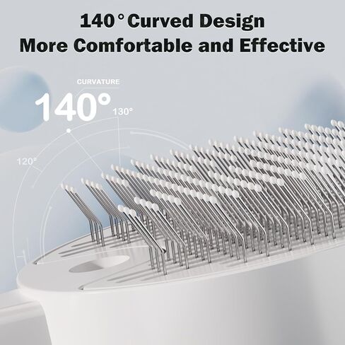 Cat Steam Brush with Release Button, Rechargeable Cat Brush with Steam, Steam Pet Hair Brush for Indoor Cats, Massage, Cleaning, Shedding, Combing & Remove Floating Hair All In One(White) in Saudi Arabia