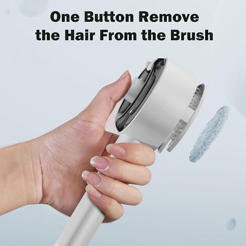 Cat Steam Brush with Release Button, Rechargeable Cat Brush with Steam, Steam Pet Hair Brush for Indoor Cats, Massage, Cleaning, Shedding, Combing & Remove Floating Hair All In One(White) in Saudi Arabia