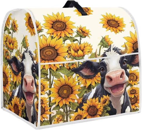 Classic Cow and Sunflowers Kitchen Aid Mixer Cover Polyester Dust Free Stand Mixer Cover for 6-8 Quart Kitchen Small Appliance Accessories Durable and Not Easy to Pilling in Saudi Arabia