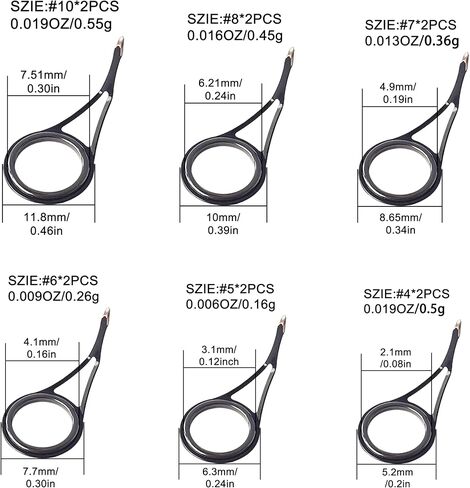 Aventik Fishing Rod Repair Kit, Supplies for Fishing Pole Eyelets Replacement with Kit with Stainless Steel Guides for Spinning/Casting Rods in Saudi Arabia