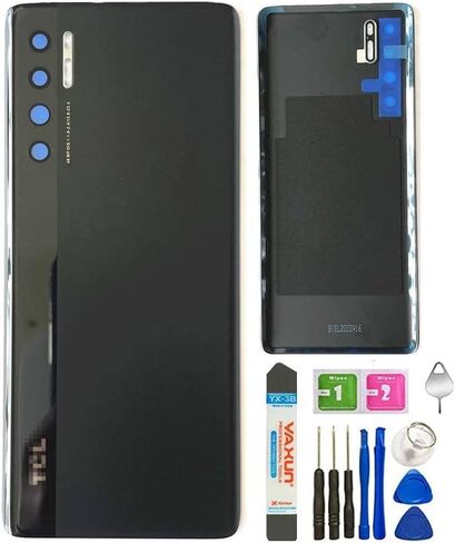 بديل الزجاج الخلفي لهاتف TCL 20 Pro 5G 6.67 بوصة غطاء خلفي زجاجي للهاتف الذكي مع أدوات (رمادي) in Saudi Arabia