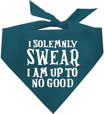 I Solemnly Swear I Am Up to No Good Dog Bandana (Teal, OS 1101) in Saudi Arabia