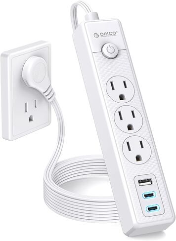 Power Strip with USB Ports,3 Outlets 3 USB Ports(2 USB C) 5FT Short Extension Cord,Flat Plug Power Strip for Cruise Accessories Must Haves No Surge Protector for Cruise Ship, Travel, Dorm, Home Office in Saudi Arabia