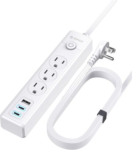شريط طاقة مع منافذ USB، 3 منافذ، 3 منافذ USB (2 USB C) سلك تمديد قصير بطول 5 أقدام، شريط طاقة مسطح لملحقات الرحلات البحرية يجب ألا يكون لديه واقي من زيادة التيار لسفينة الرحلات البحرية، والسفر، والنوم، والمكتب المنزلي in Saudi Arabia